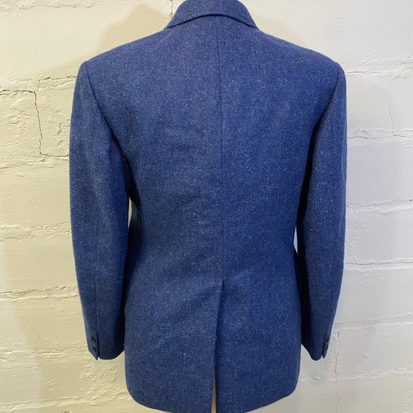 Vintage Ali Kong Custom Tailored Military Blazer in Blue Wool 4 Pockets Unisex - Picture 5 of 16